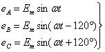 ·¢µç»ú¶Ô³ÆÈýÏà¸ÐÓ¦µçÊÆ